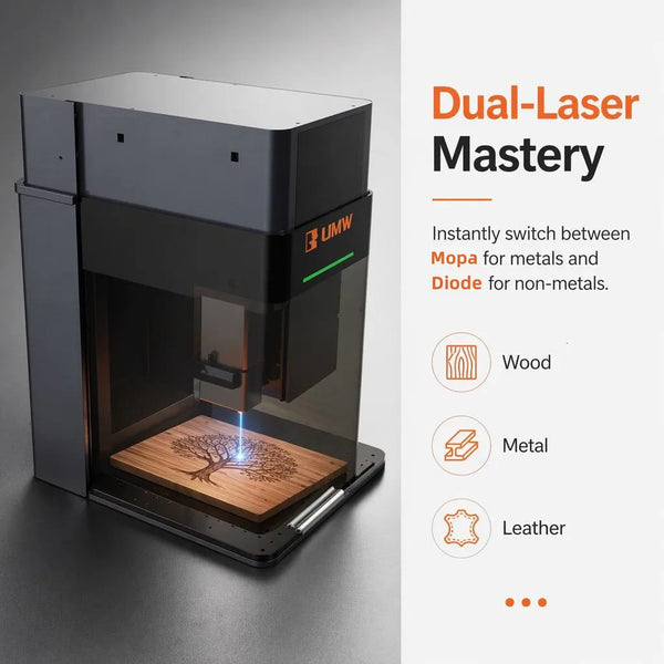 60W MOPA & 40W Diode Dual Laser Marking Machine