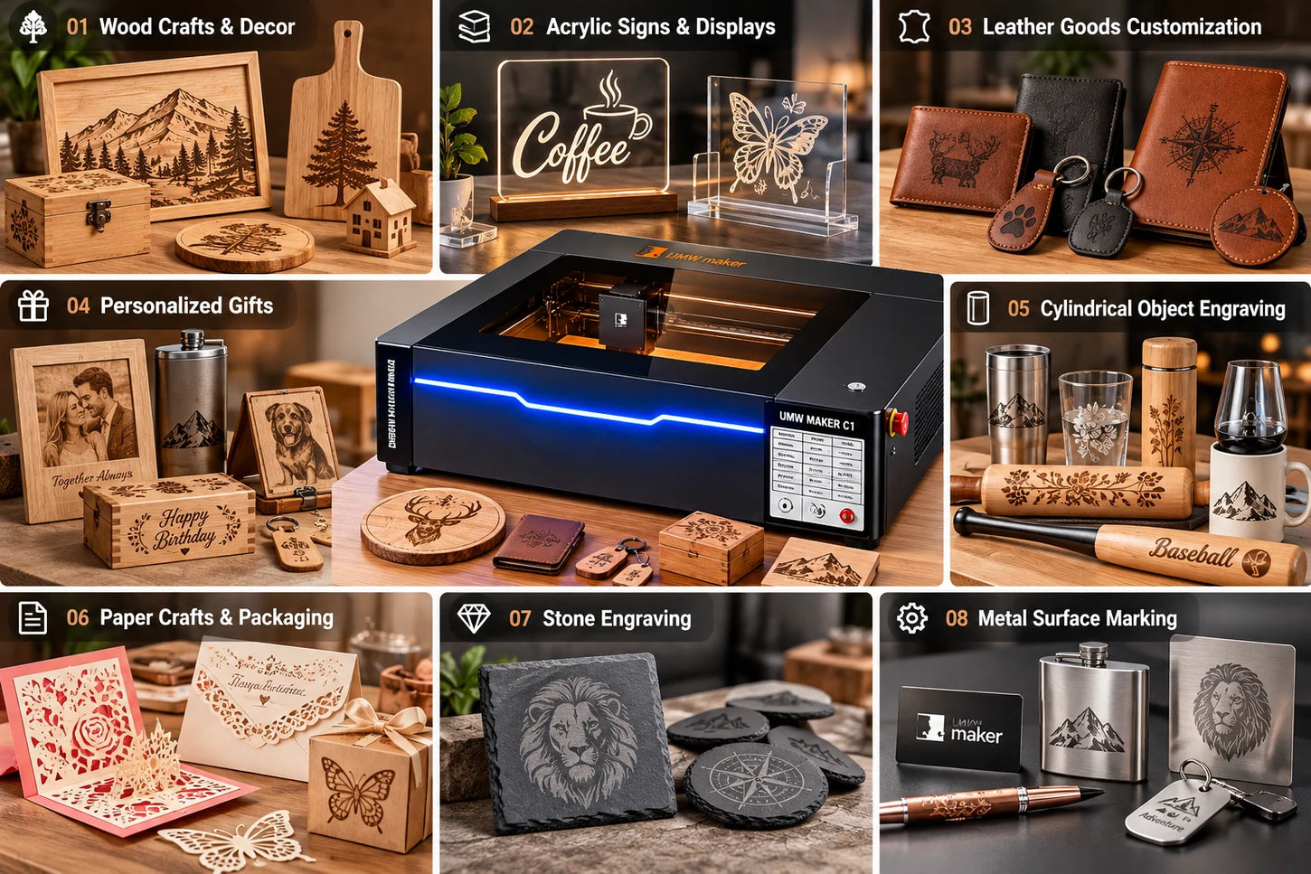 Applications of the C1 CO2 Laser Engraver