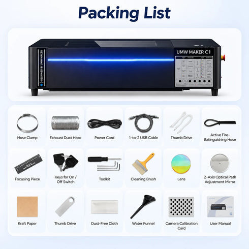 CO₂ Laser Engraver Packing List