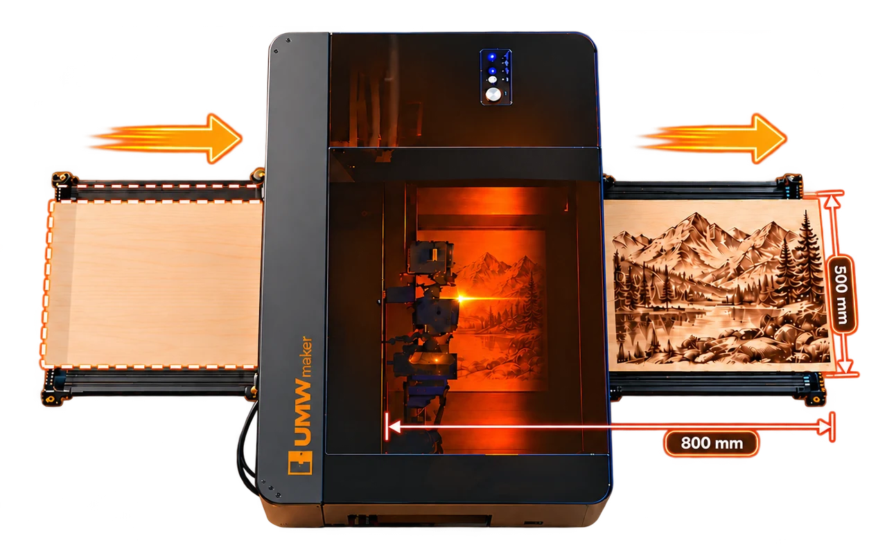CO2 Laser Engraving Machine Working Area