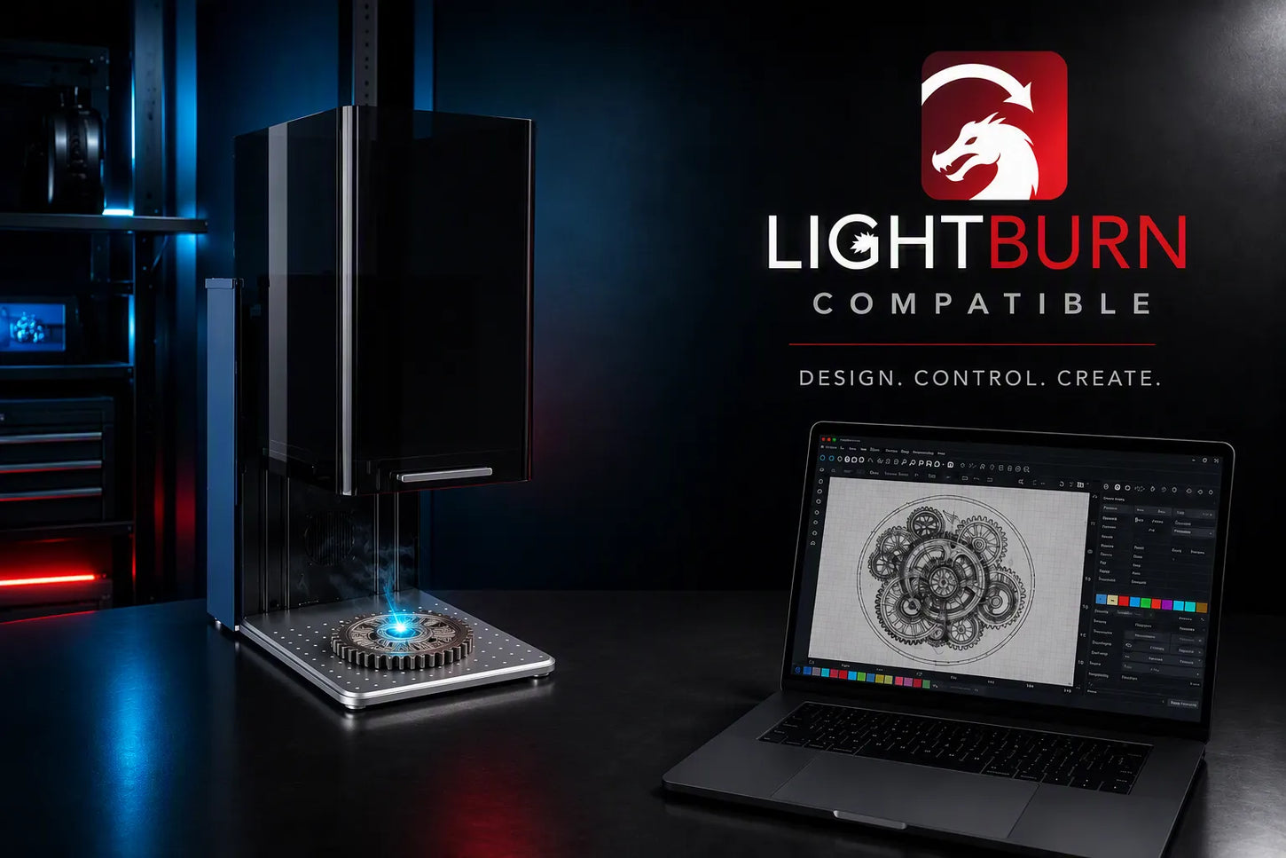 Dual-laser Engraver supports LightBurn