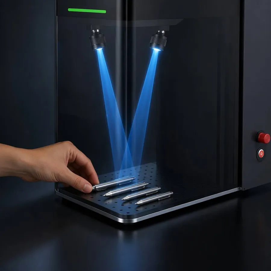 Processing flow of dual laser marking machine
