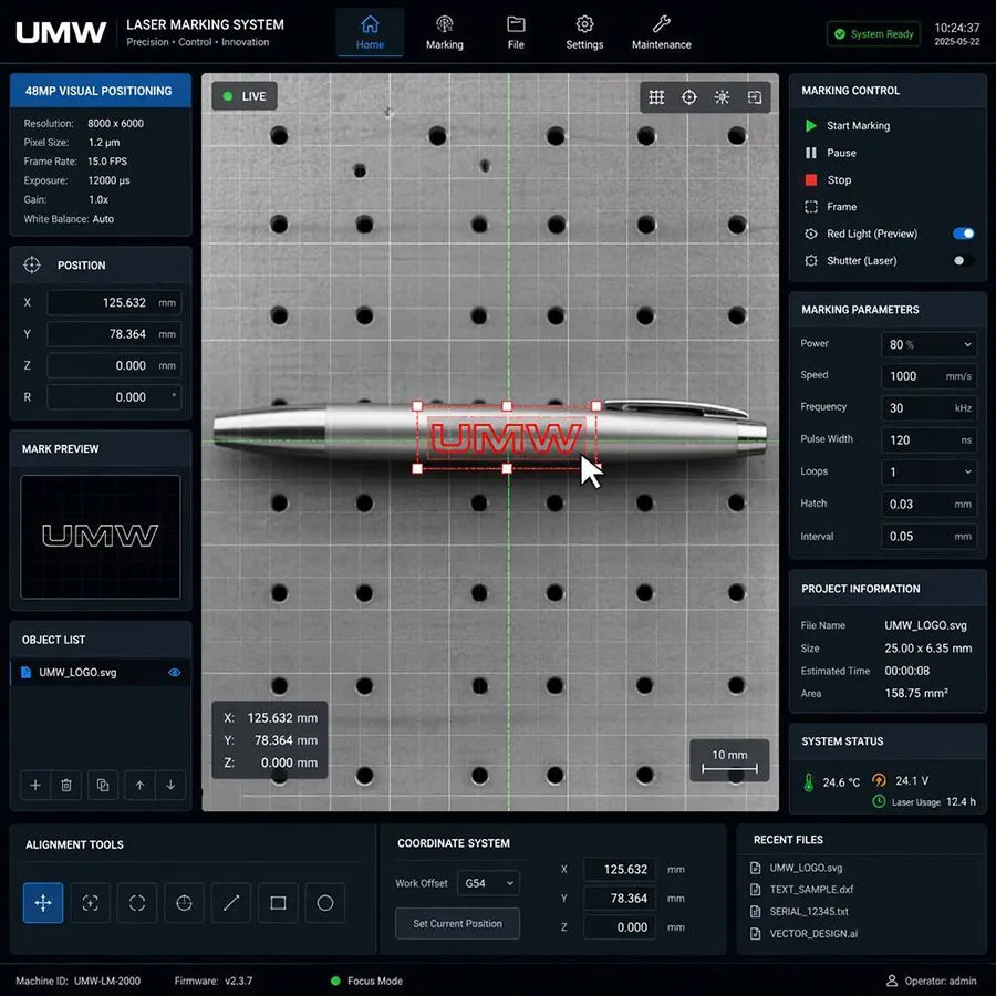 Processing flow of dual laser marking machine
